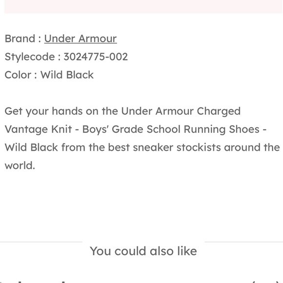 Under Armour BGS Charged Vantage Knit - Picture 2 of 2